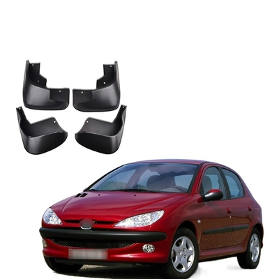 aletas del fango de los guardias de 4Pcs EVA Car Fender Mud Flaps Front Rear Mudflaps Mud Splash para Peugeot 206 1998-2012