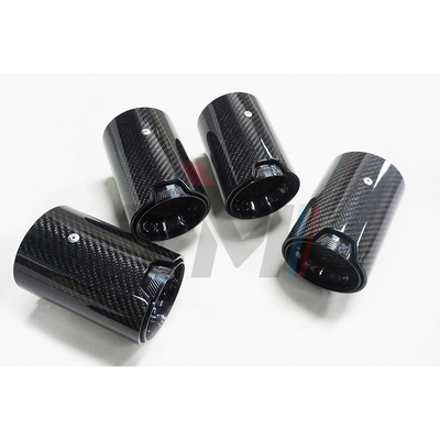 SUS304 TM PERFORMANCE 4 Pcs Carbon Fiber 70mm Intake Muffler M3 Exhaut Tips For Universal B M W F87 M2 F80 F82 F83 M4 Exhaust Pipe