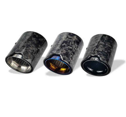 Carbon Fiber +Stainless Steel Good Quality Forged Carbon Exhaust Tips With Sliver/Blue/Golden/Black Colors For BMW F87 M2 F80 F82 F83 M3 M4