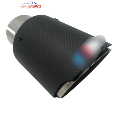 Exhaust System Stainless Steel Carbon Fiber Exhaust End Muffler Tip Automobile Exhaust Tail Single Throat