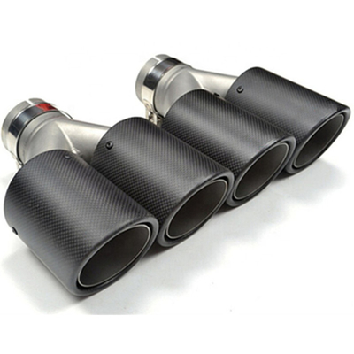 Universal Carbon Fiber Steel+ Exhaust Tip Carbon Fiber Muffler Tip T304 Stainless Steel Car Tail Pipe