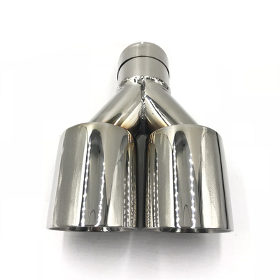 Universal Stainless Steel Retrofit Accessories Car Dual Muffler Tip Automobile Exhaust Pipe For BMW Toyota Mazda Standard
